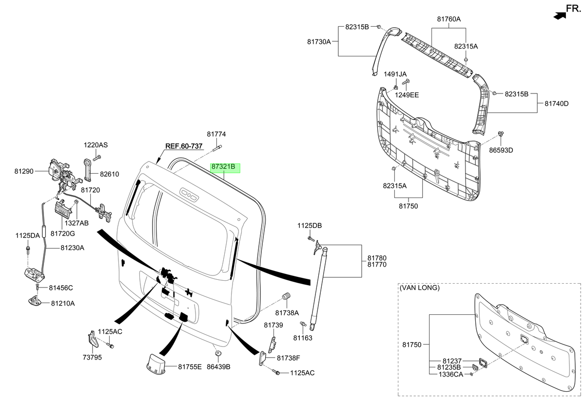 Goma Portalon H1 Orig. Para Hyundai Desde 2007