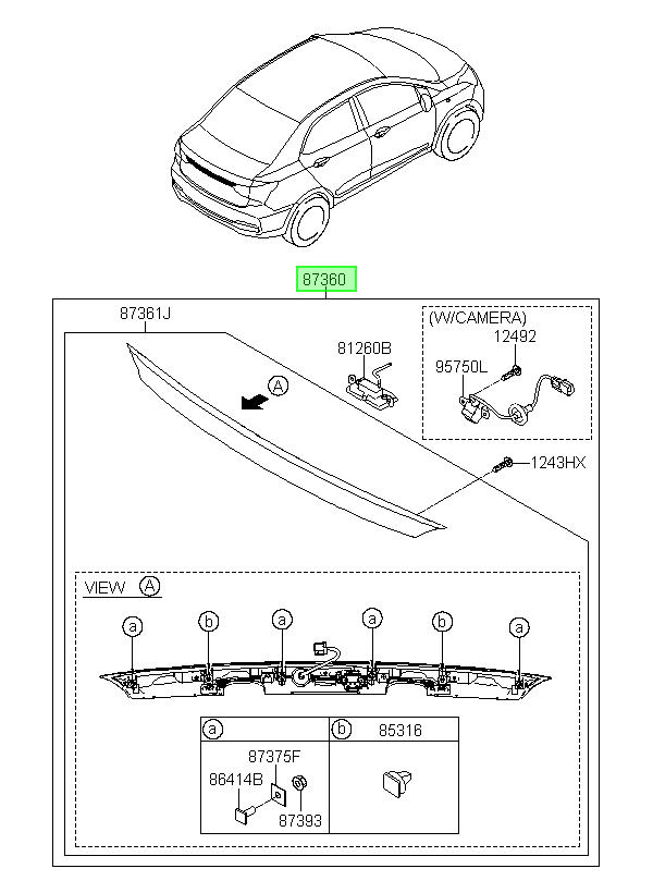 Soporte Sup. Parach. Del. Orig. Para Hyundai I10 2016-2024