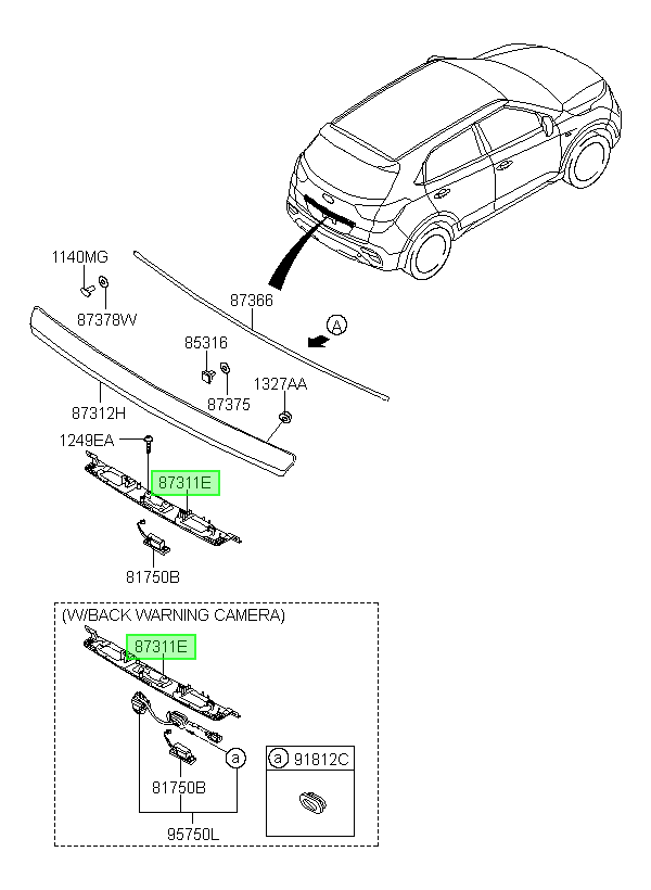 Moldura Tapa Maleta Orig. Para Hyundai Creta Desde 2016