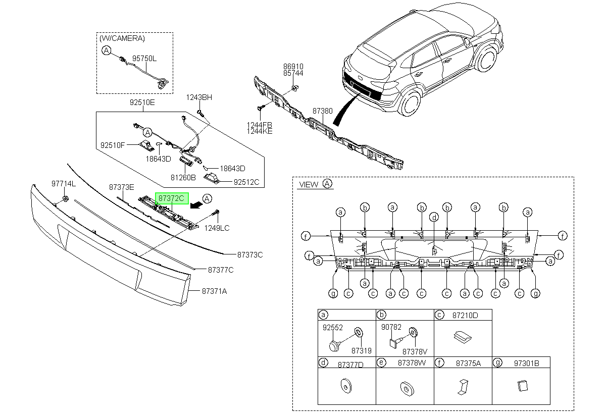 Moldura Tapa Maleta Orig. Para Hyundai Tucson Desde 2015