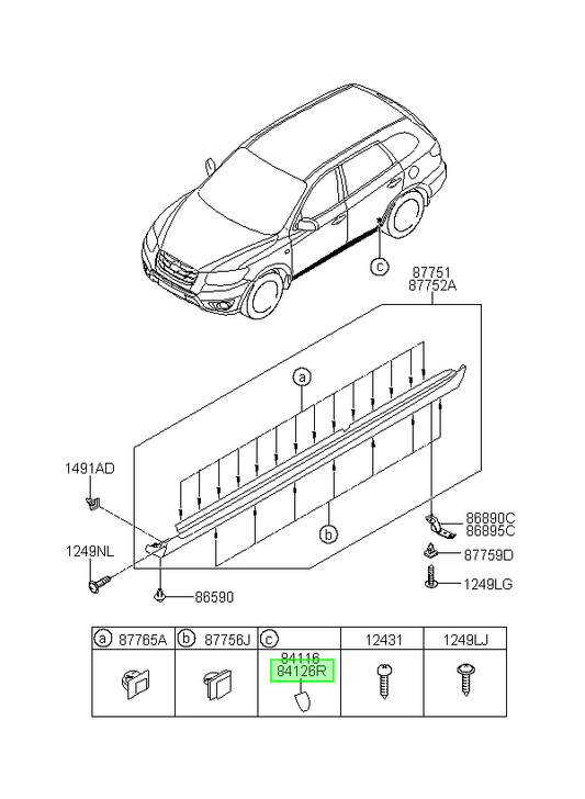 Adhesivo Original Para Hyundai Santa Fe 2005-2013