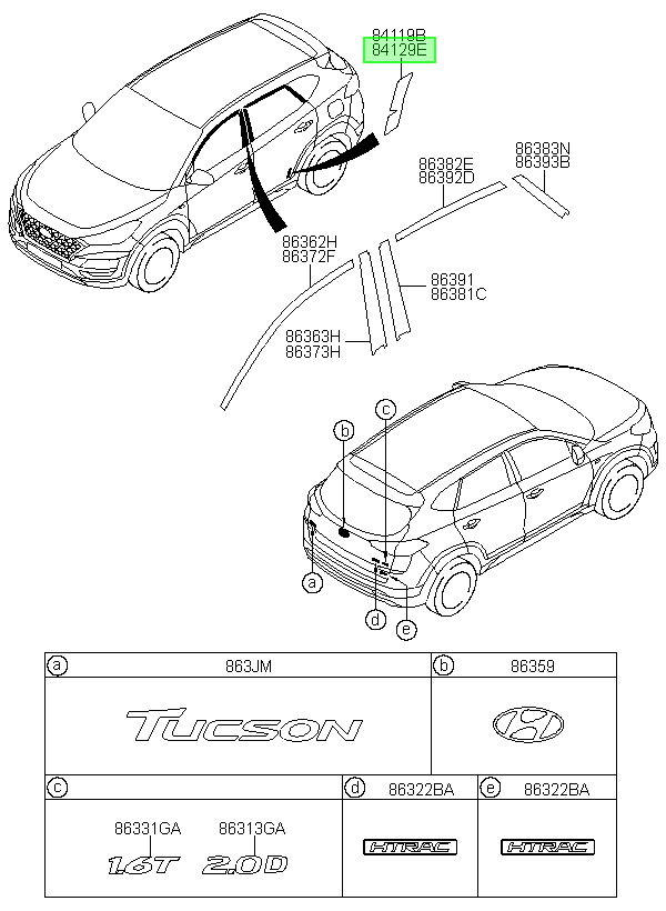 Adhesivo Original Para Hyundai Tucson 2015-2025