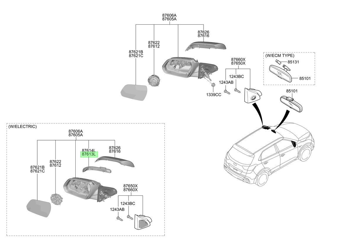 Foco Señalizador Esp Orig. Para Hyundai Creta Desde 2016
