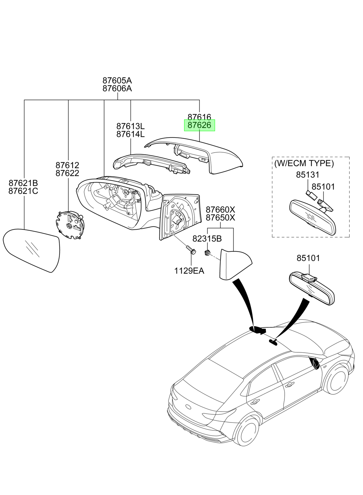 Tapa Rh Original Para Hyundai Accent 2017-2024