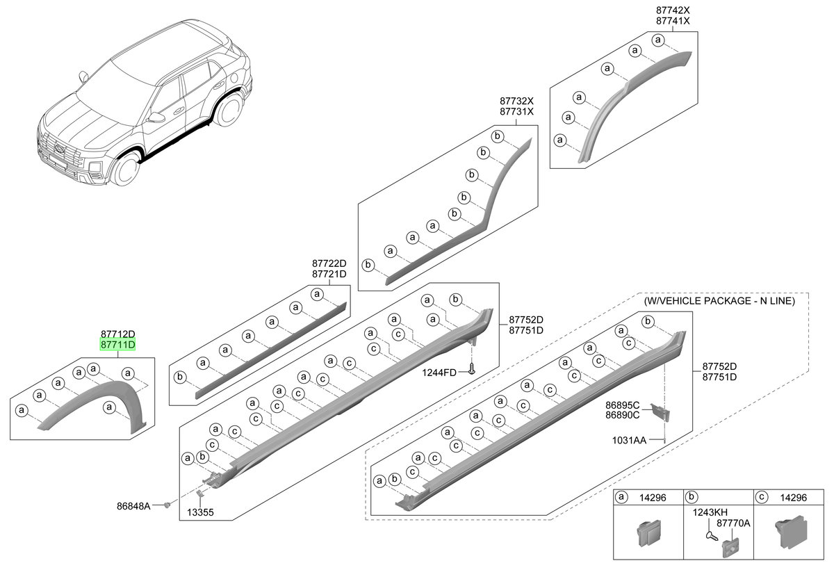 Tapabarro Del. Izq. Lh Original Para Hyundai Creta 2024-2025