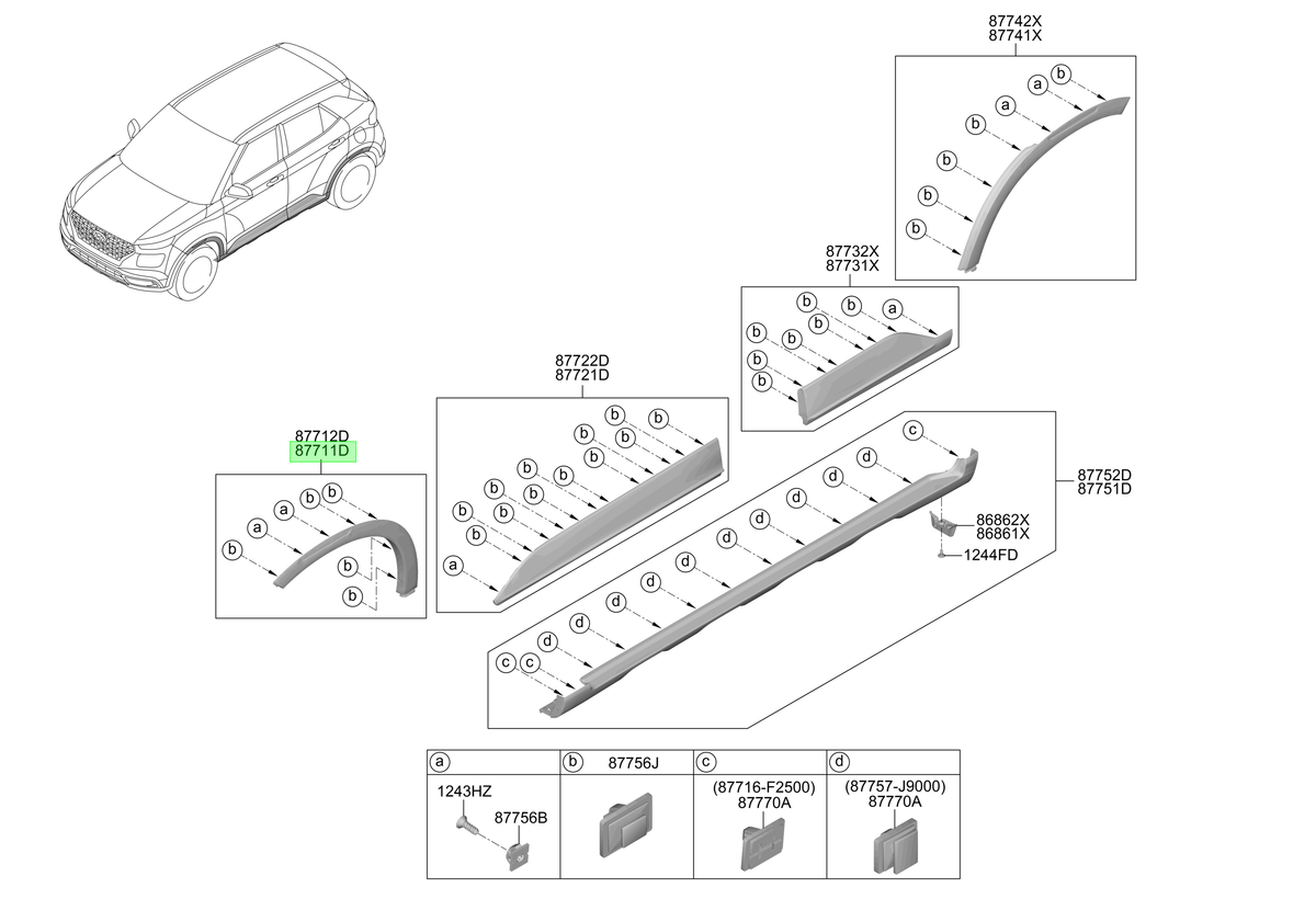 Paso Rueda Del. Izq. Lh Orig. Para Hyundai Venue 2019-2025