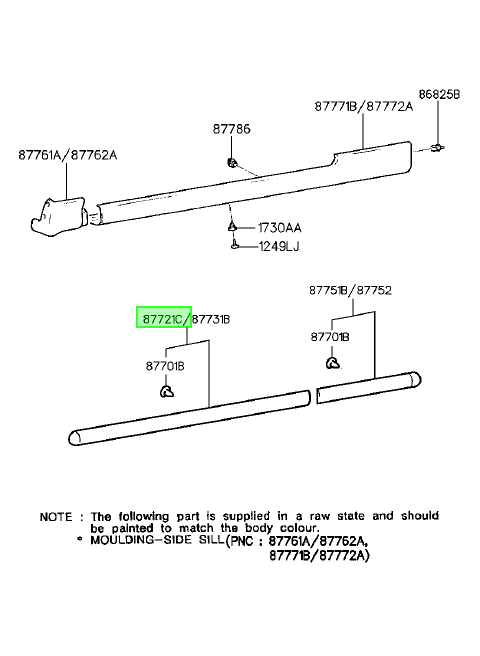 Moldura Puerta Original Para Hyundai Accent 1994-2000