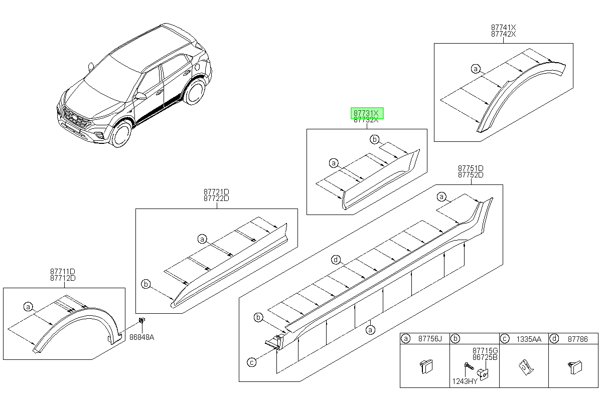 Puerta Tras. Izq. Lh Original Para Hyundai Creta 2015-2021