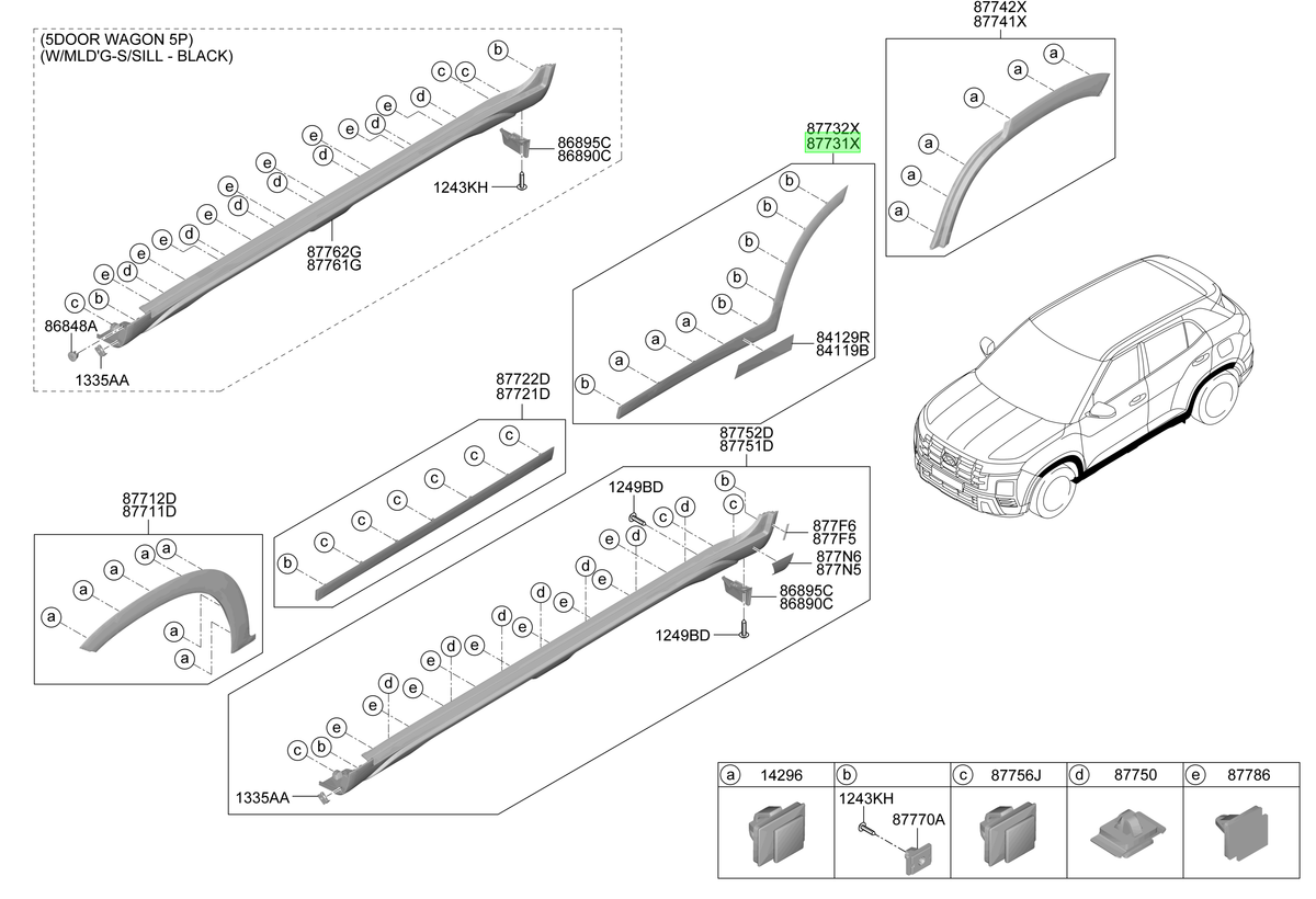 Moldura Puerta Original Para Hyundai Creta 2020-2025