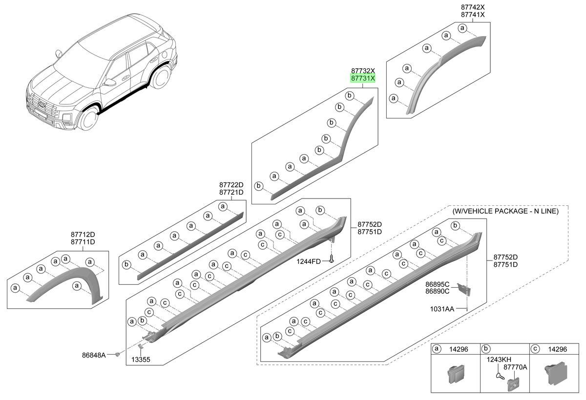 Moldura Zócalo Lh Original Para Hyundai Creta 2021-2025