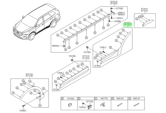 Moldura Original Para Hyundai Santa Fe 2013-2019