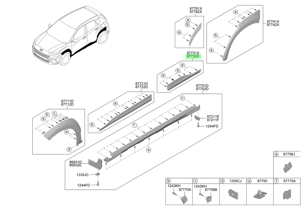Puerta Tras. Der. Rh Original Para Hyundai Kona 2020-2024
