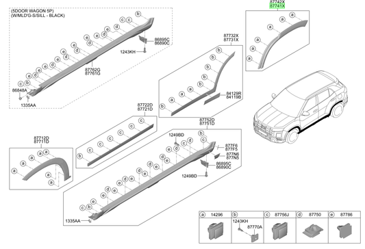 Panel Costado Lh Original Para Hyundai Creta 2020-2025