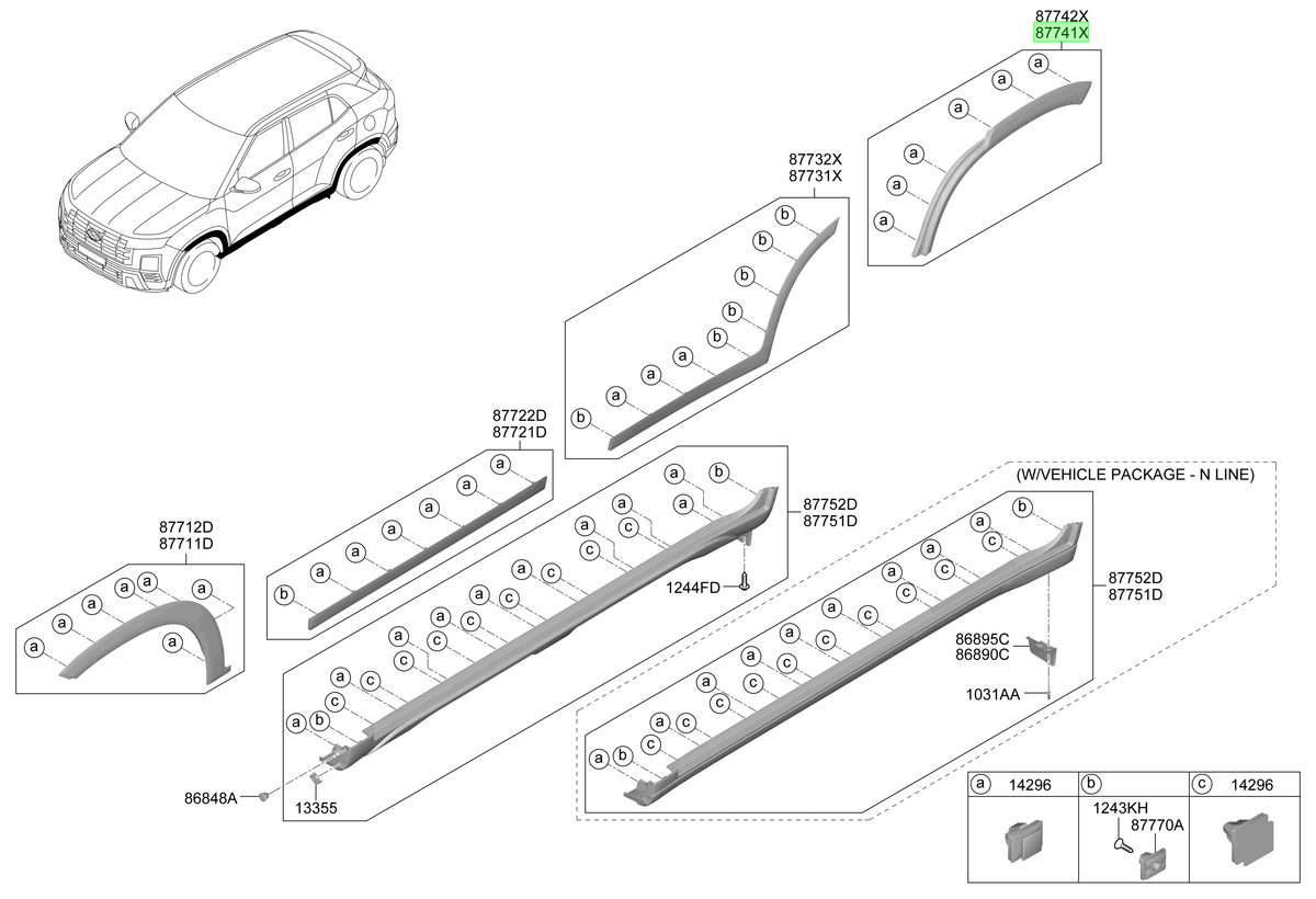 Tapabarro Lh Original Para Hyundai Creta 2021-2025