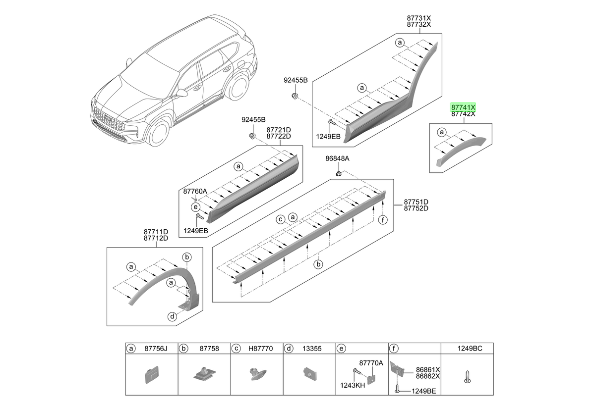 Panel Costado Lh Original Para Hyundai Santa Fe 2020-2025