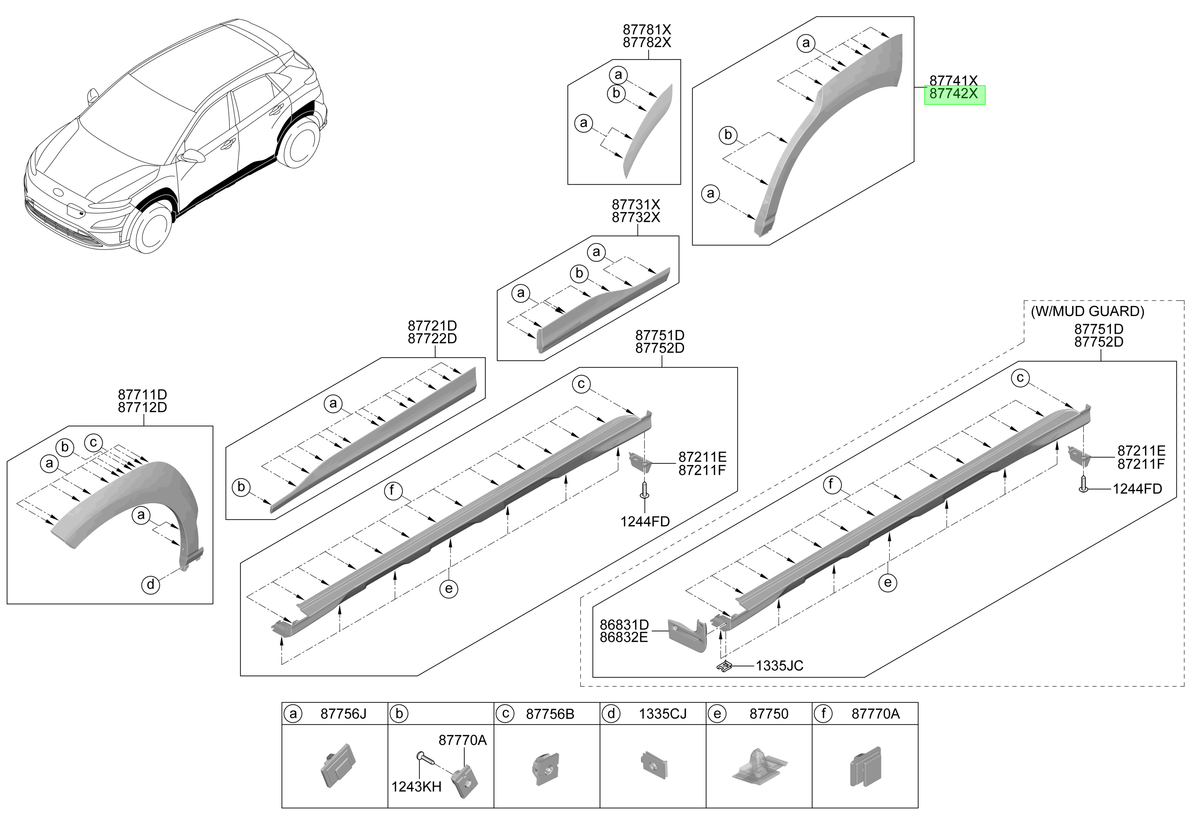 Moldura Rh Original Para Hyundai Kona 2020-2024