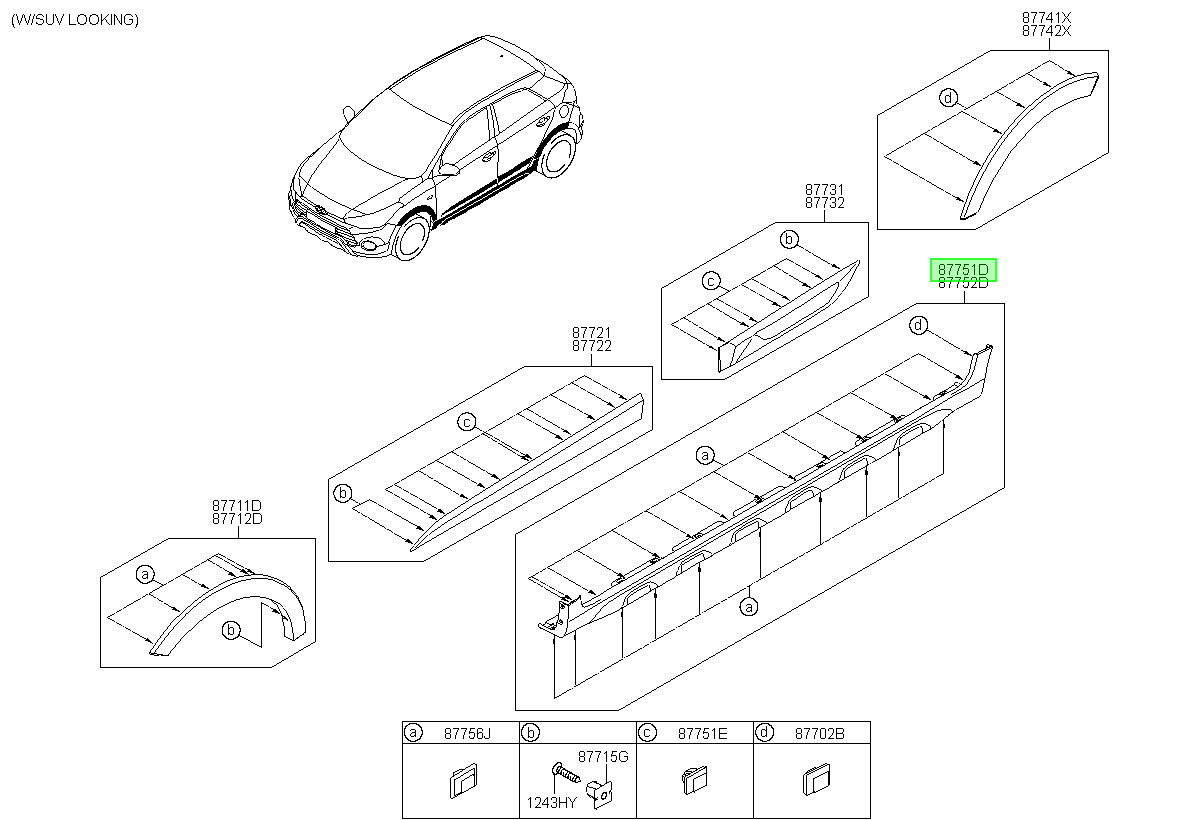 Moldura Zócalo Izq. Lh Original Para Hyundai I20 2014-2022