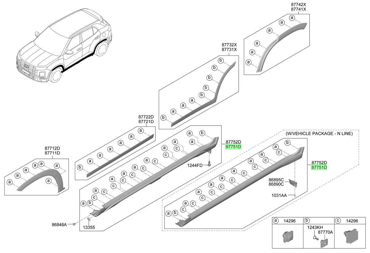 Moldura Zócalo Izq. Lh Original Para Hyundai Creta 2021-2025