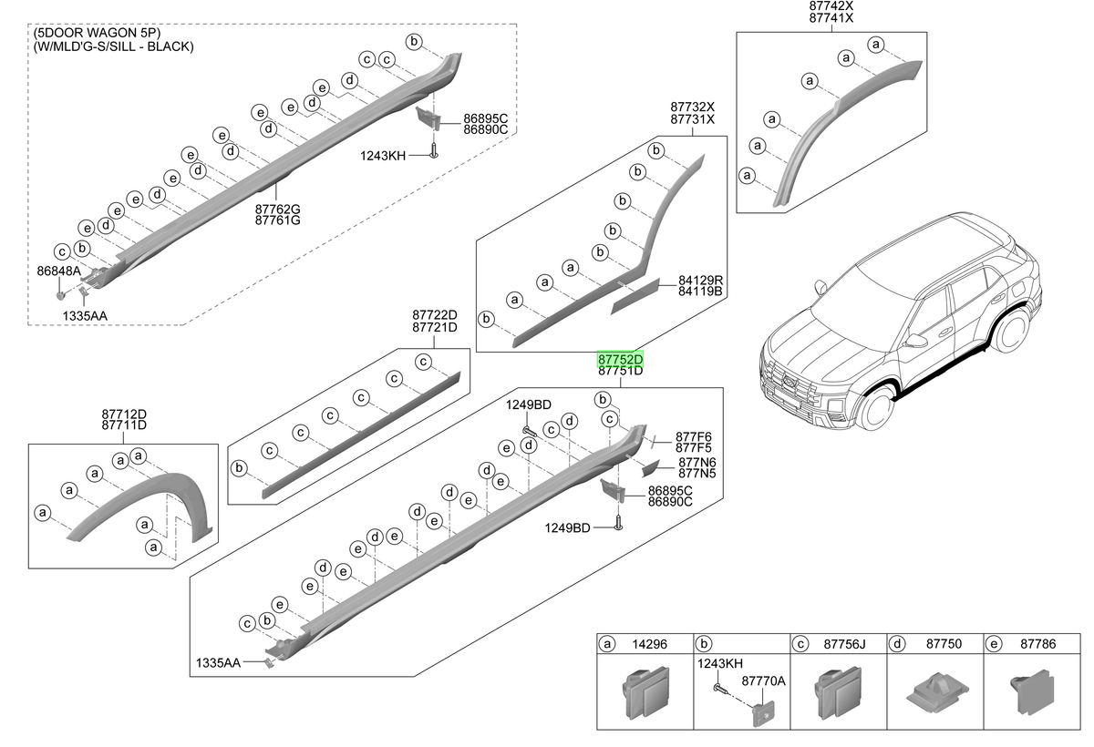 Moldura Zócalo Der. Rh Original Para Hyundai Creta 2024-2025