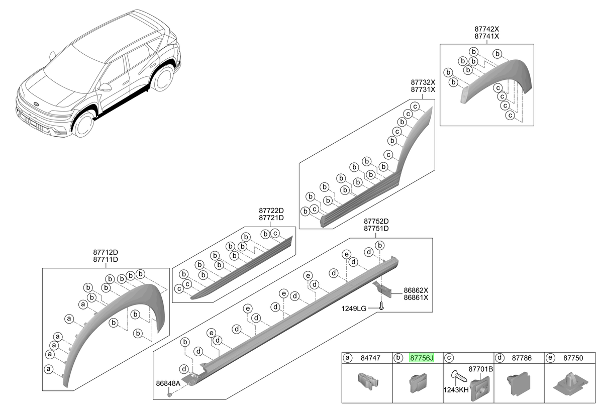 Moldura Original Para Kia Sorento 2014-2025