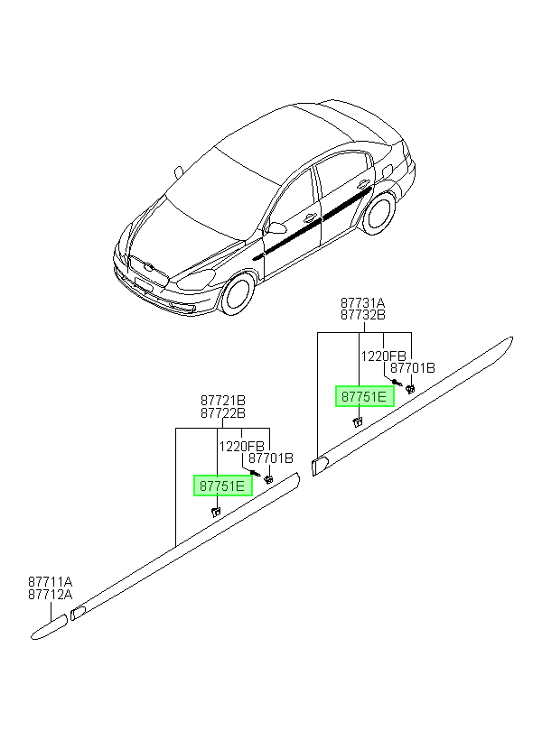 Sujetador Orig. Para Hyundai I10 2010-2015
