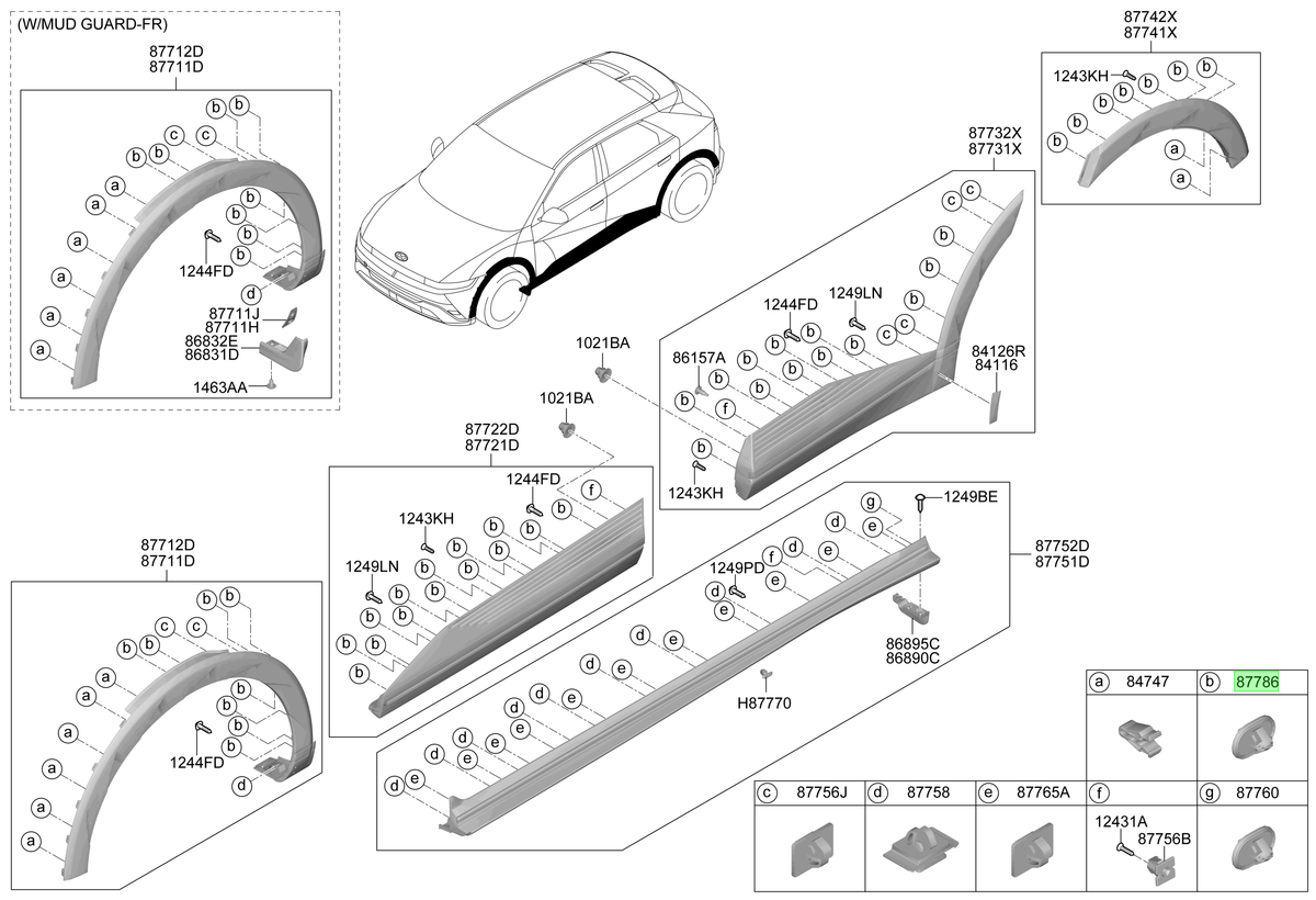 Clip Original Para Hyundai Santa Fe 2023-2025