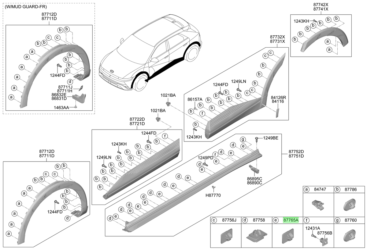 Panel Costado Original Para Hyundai Kona 2023-2025