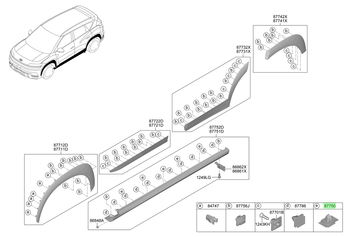 Moldura Original Para Hyundai Kona 2018-2025