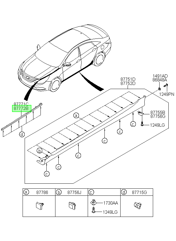 Moldura Tap Dr Orig. Para Hyundai Sonata 2011-2014