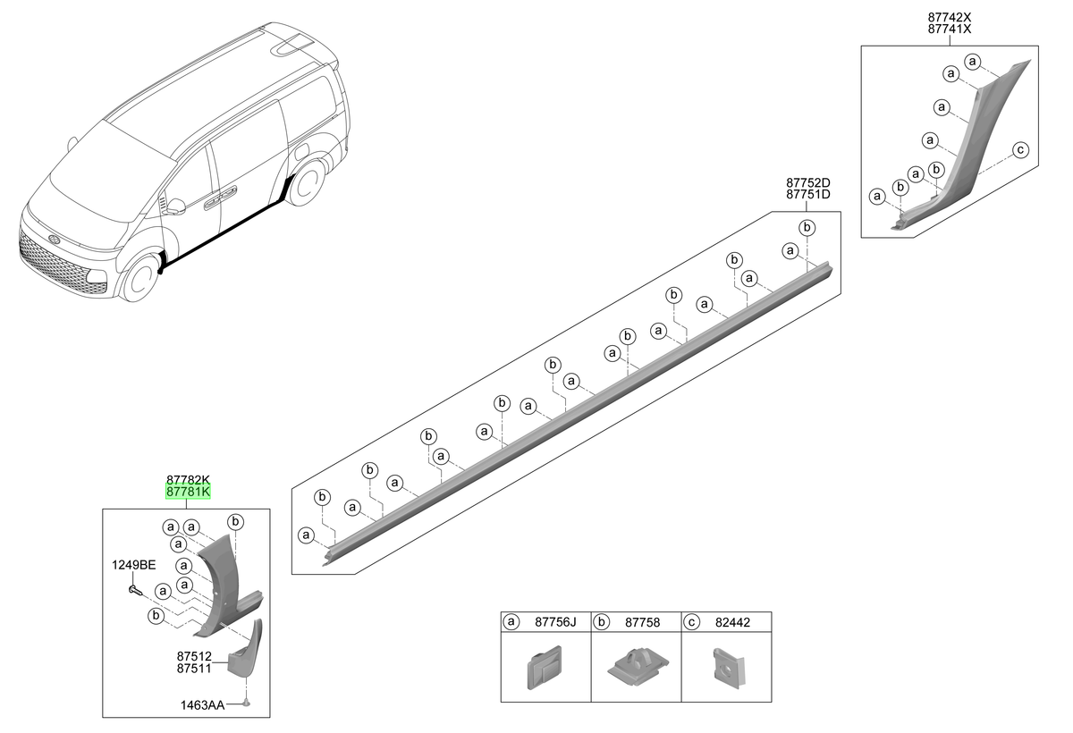 Tapabarro Lh Original Para Hyundai Staria 2021-2025