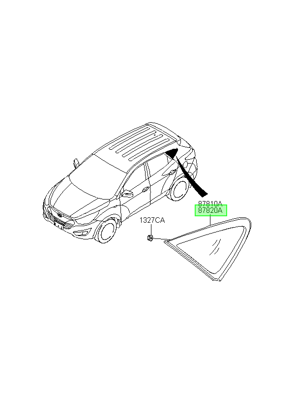 Vidrio Original Para Hyundai Tucson 2009-2016