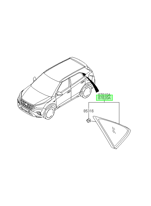 Panel Costado Tras. Der. Rh Original Para Hyundai Creta