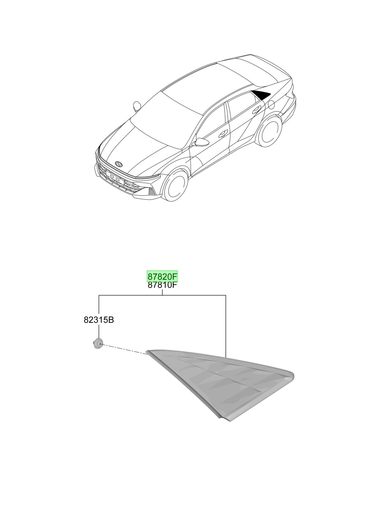 Moldura Cuarto Tras. Der. Rh Original Para Hyundai Accent