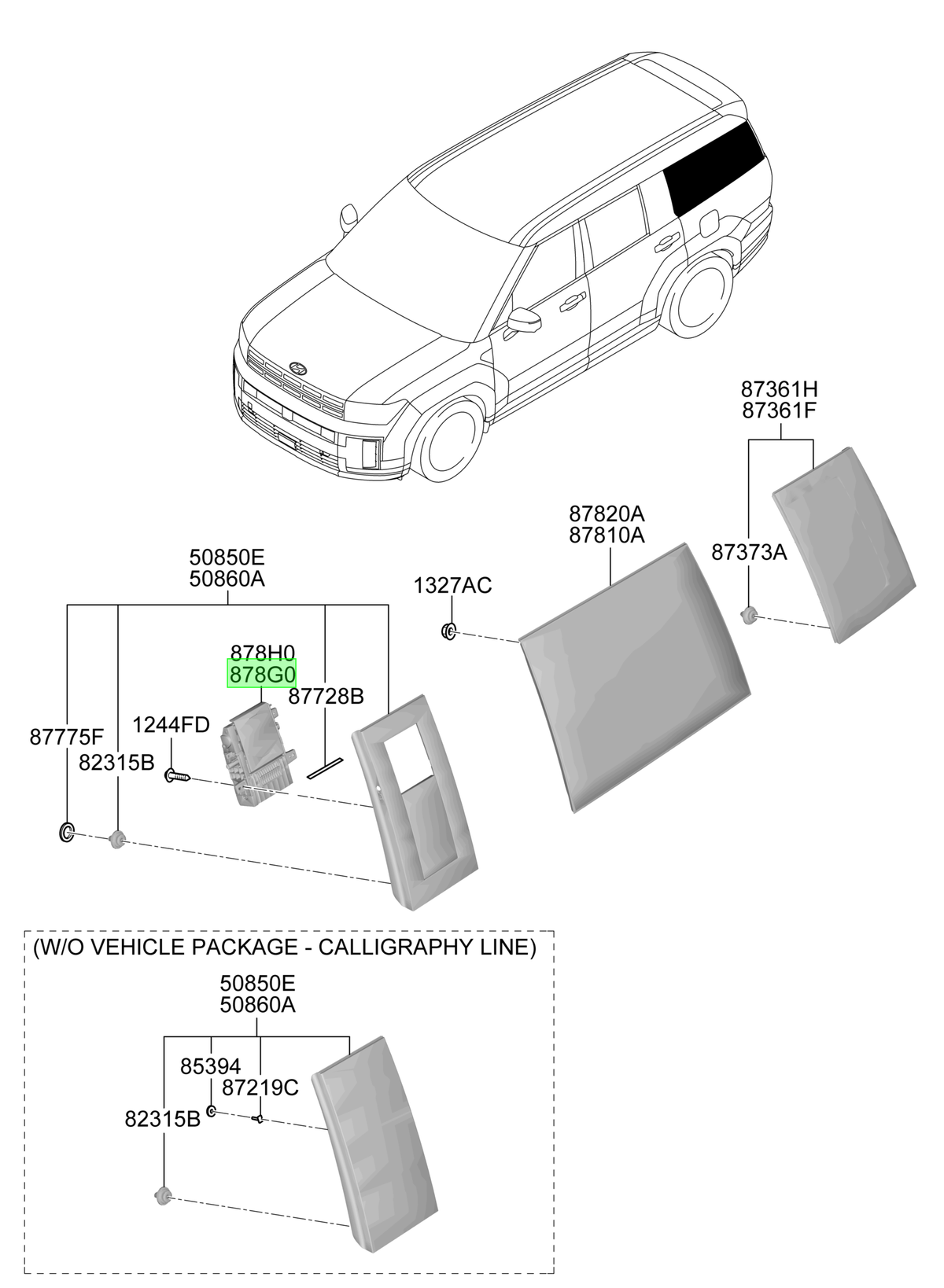 Manilla Lh Original Para Hyundai Santa Fe 2023-2025