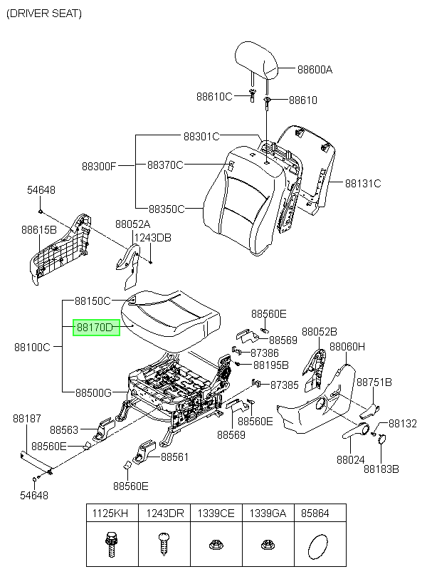 Cojin Asiento Del. Orig. Para Hyundai H1 Desde 2007