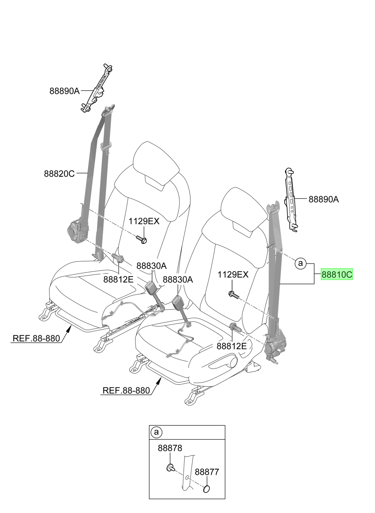 Cinturón Del. Izq. Lh Original Para Hyundai Tucson 2021-2025