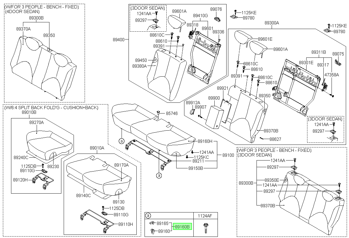 Soporte Base Asiento Accent Orig. Para Hyundai 2000-2005