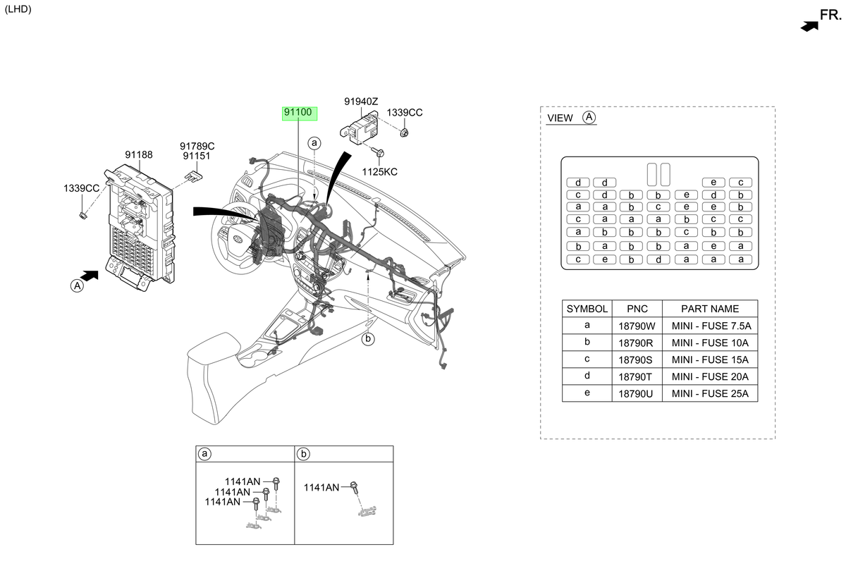 Ramal Tablero Original Para Hyundai Accent 2020-2024