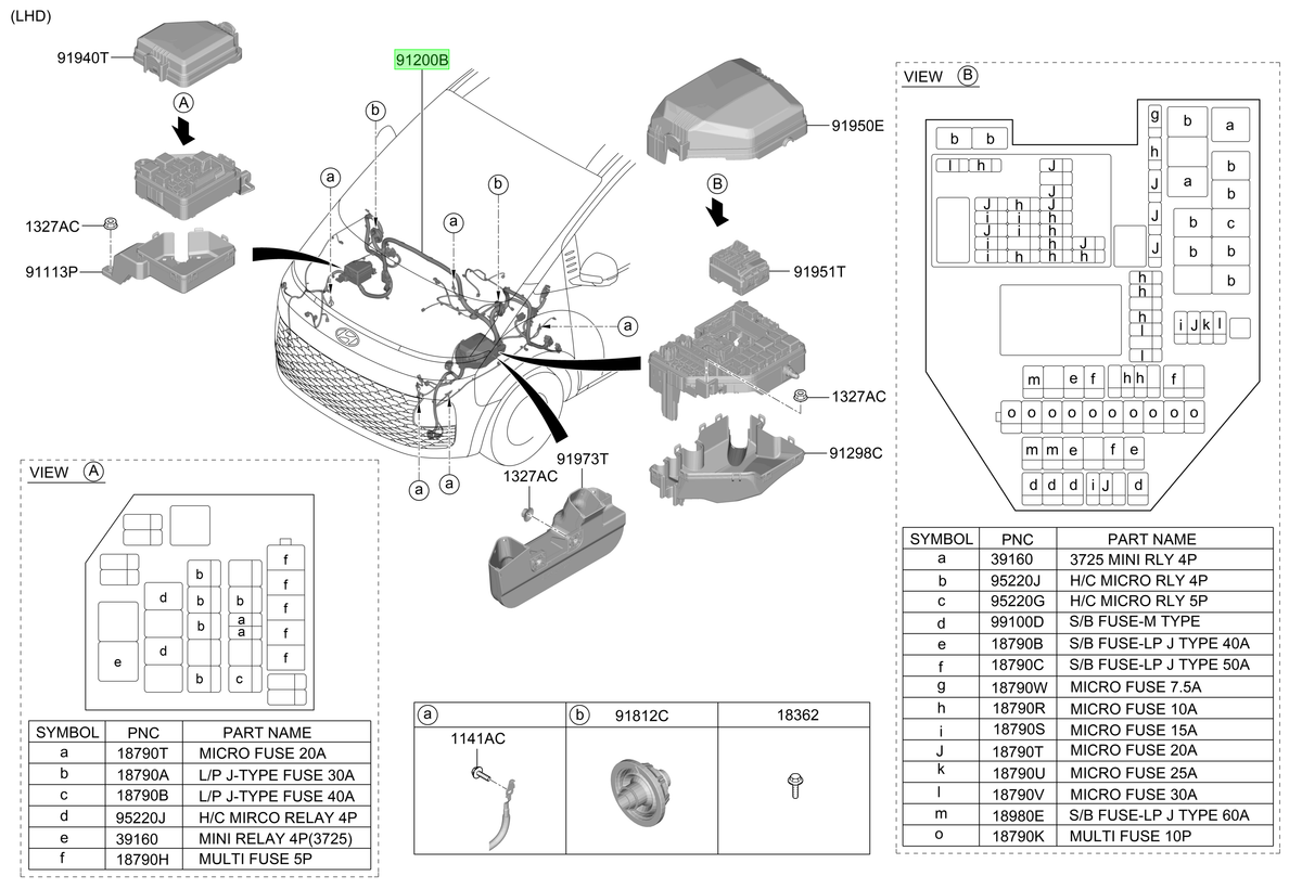Ramal Caja Relé Original Para Hyundai Staria 2021-2025