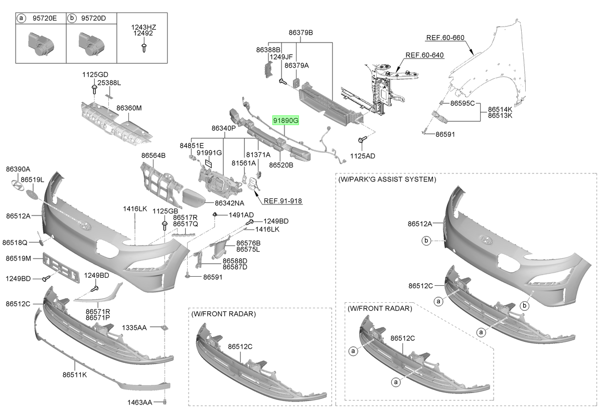Parachoque Del. Original Para Hyundai Kona 2020-2024