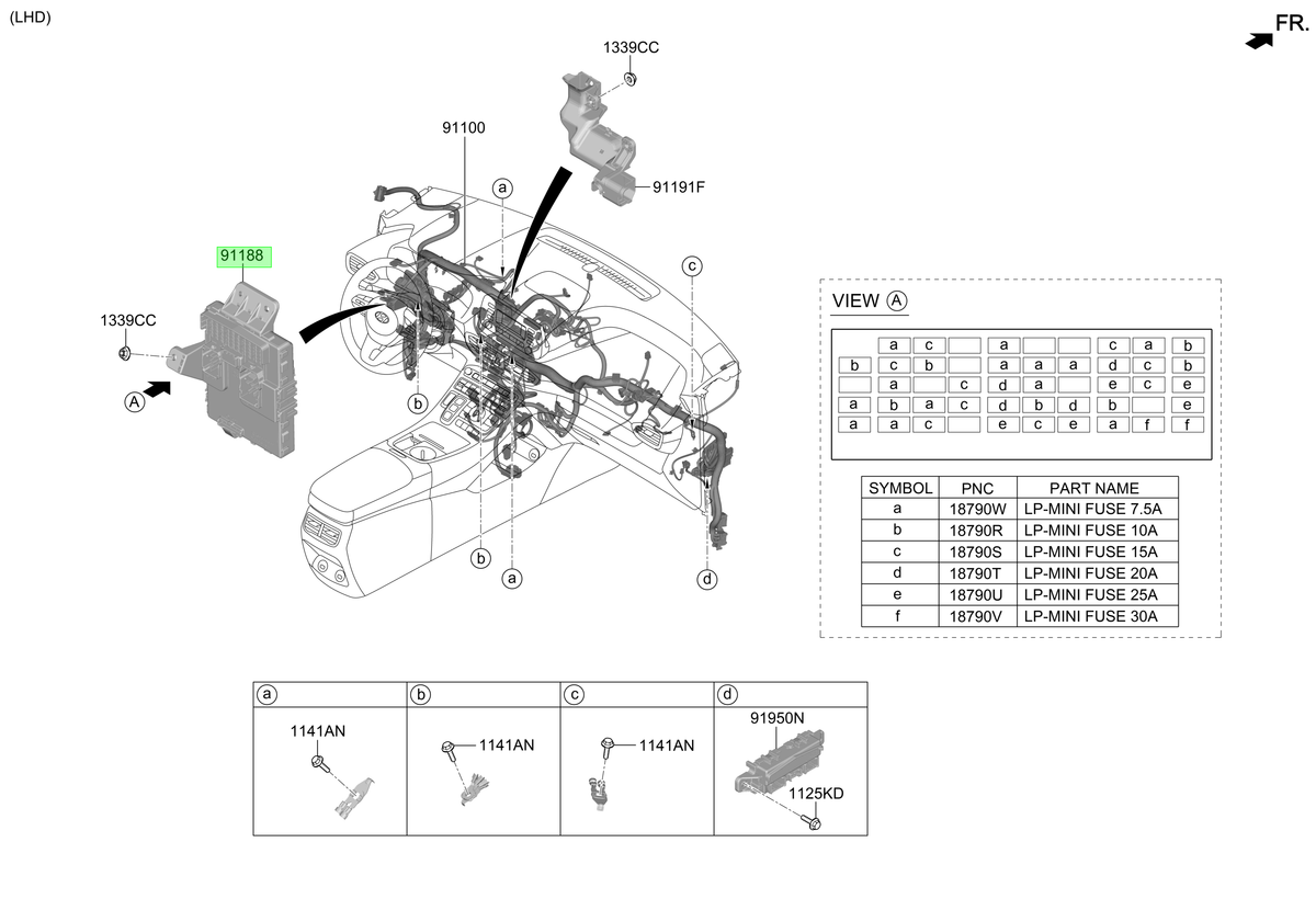 Caja Fusibles Int. Original Para Hyundai Santa Fe 2020-2024
