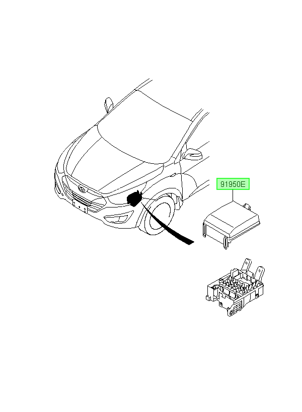 Tapa Caja Relay Orig. Para Hyundai Tucson 2011-2014