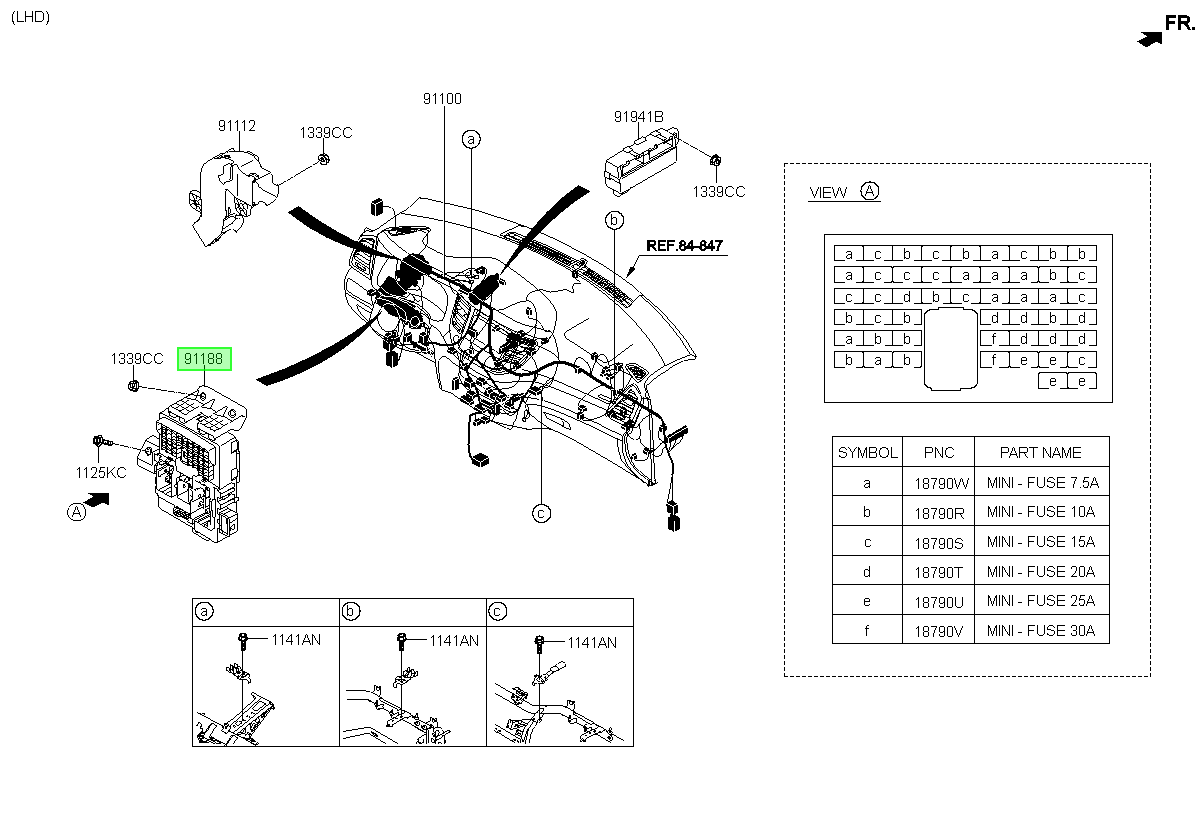 Caja Fusibles Int. Original Para Hyundai Tucson 2015-2019