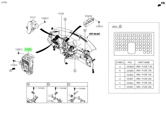 Caja Fusibles Int. Original Para Hyundai Tucson 2015-2019