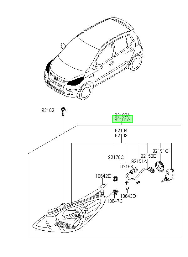 OEM 921010X010 catalogo
