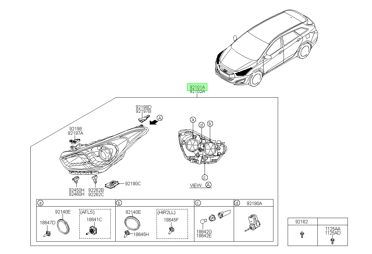 Foco Del. Lh Orig. Para Hyundai I40 2012-2018