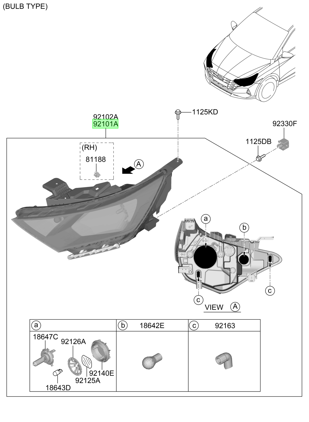 Óptico Lh Original Para Hyundai I20 2020-2024
