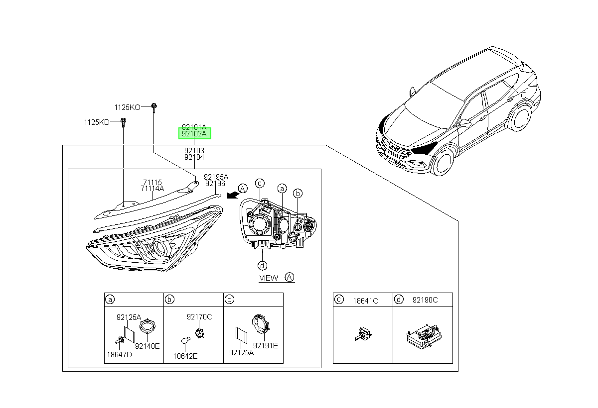 O-optico Dh Orig. Para Hyundai Santa Fe 2013-2018