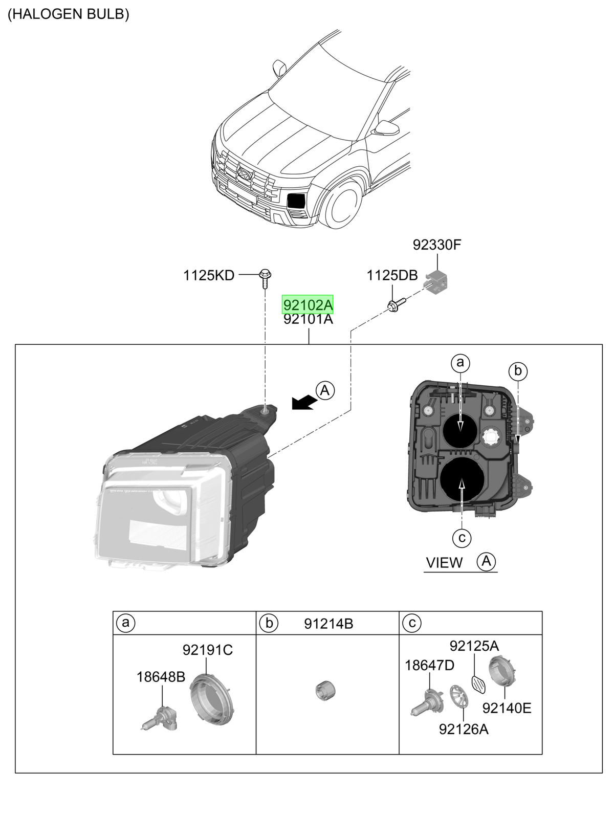 Óptico Del. Der. Original Para Hyundai Creta 2024-2025