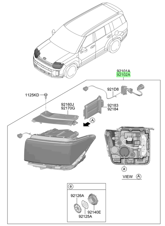 Óptico Del. Der. Original Para Hyundai Santa Fe 2023-2025